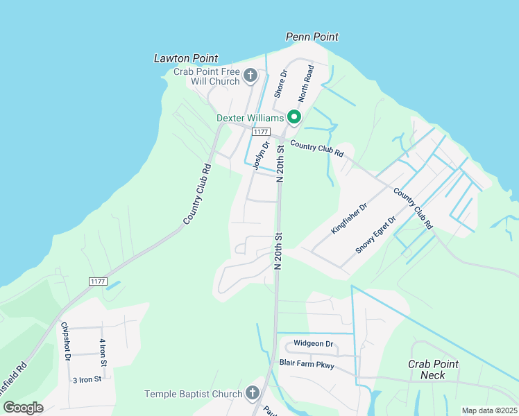 map of restaurants, bars, coffee shops, grocery stores, and more near 2005 Anne Neal Road in Morehead City