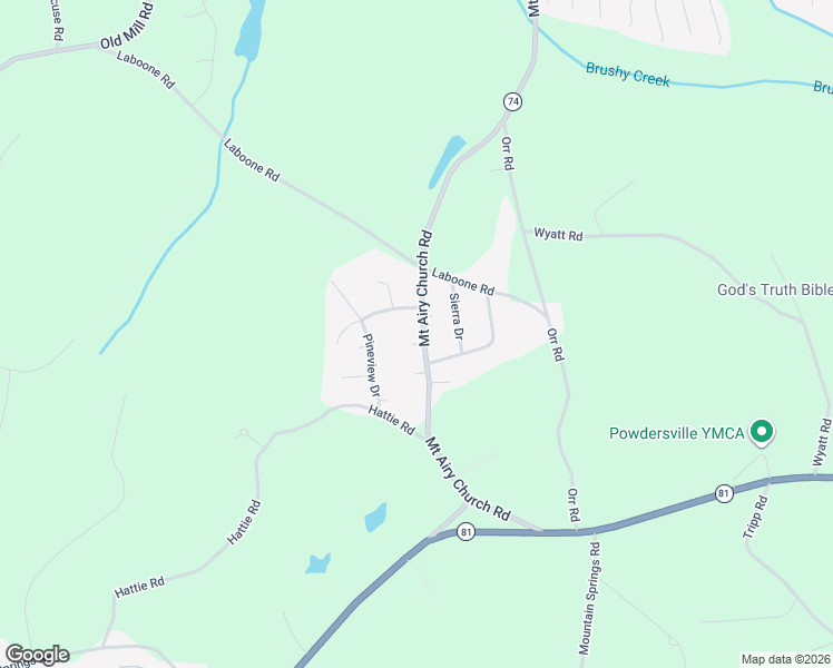 map of restaurants, bars, coffee shops, grocery stores, and more near 407 Mount Airy Church Road in Easley
