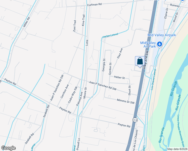 map of restaurants, bars, coffee shops, grocery stores, and more near 4736 Moore Circle in Los Lunas