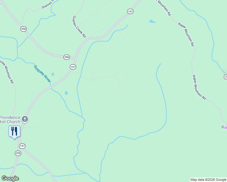 map of restaurants, bars, coffee shops, grocery stores, and more near 1010 Meadow View Lane in Clarkesville