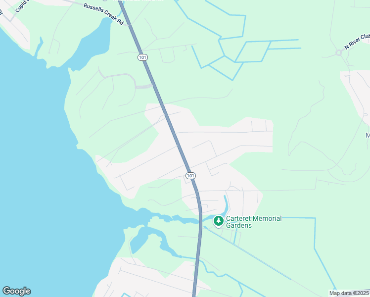 map of restaurants, bars, coffee shops, grocery stores, and more near 954 North Carolina 101 in Beaufort