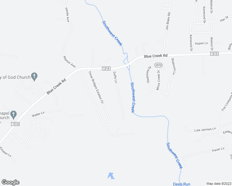 map of restaurants, bars, coffee shops, grocery stores, and more near 1901 Blue Creek Road in Jacksonville