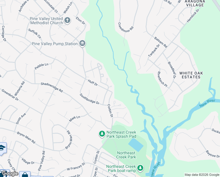 map of restaurants, bars, coffee shops, grocery stores, and more near 100 Woodlake Court in Jacksonville