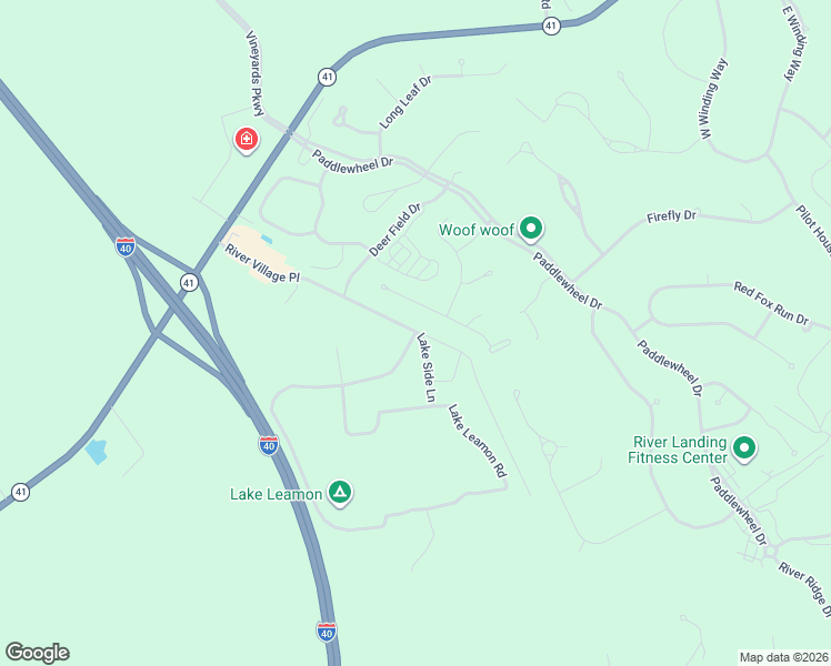 map of restaurants, bars, coffee shops, grocery stores, and more near 117 Lake Leamon Road in Wallace