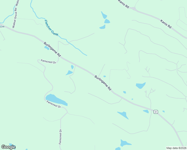 map of restaurants, bars, coffee shops, grocery stores, and more near County Road 31 in Little Rock