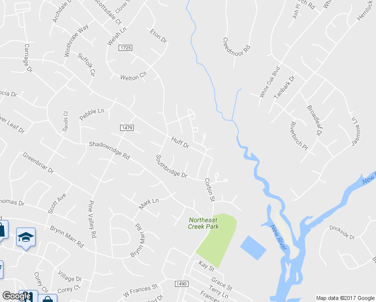 map of restaurants, bars, coffee shops, grocery stores, and more near 1212 Huff Drive in Jacksonville