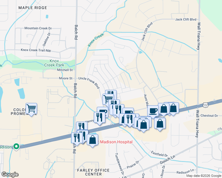 map of restaurants, bars, coffee shops, grocery stores, and more near in Madison