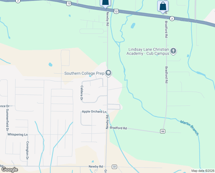map of restaurants, bars, coffee shops, grocery stores, and more near 26684 Newby Road in Athens