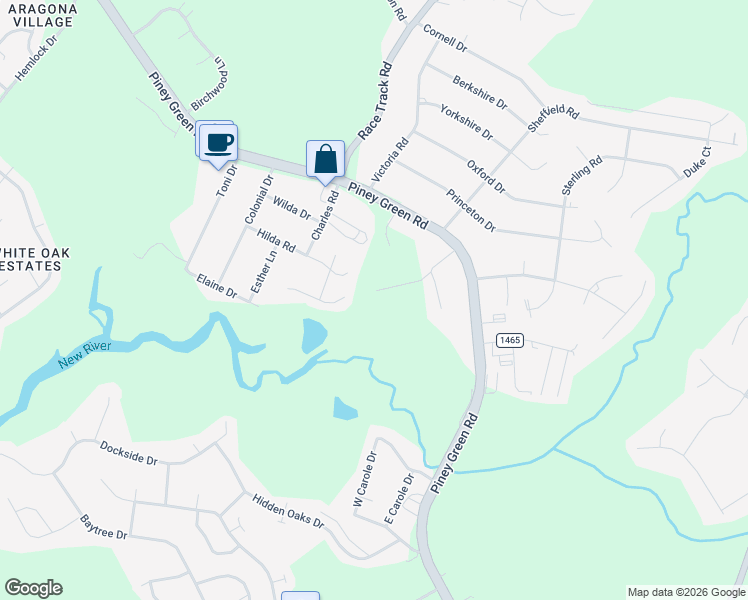 map of restaurants, bars, coffee shops, grocery stores, and more near 140 Steve Aman Drive in Jacksonville