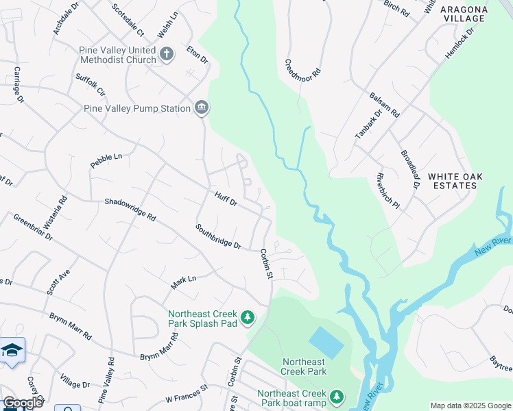 map of restaurants, bars, coffee shops, grocery stores, and more near 103 Pinegrove Court in Jacksonville