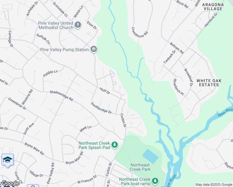 map of restaurants, bars, coffee shops, grocery stores, and more near 201 Timberlake Trail in Jacksonville