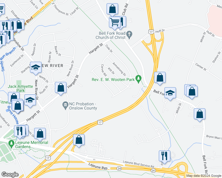 map of restaurants, bars, coffee shops, grocery stores, and more near 127 King Street in Jacksonville