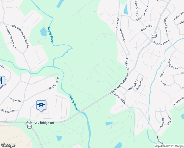 map of restaurants, bars, coffee shops, grocery stores, and more near 10 Midcroft Court in Greenville