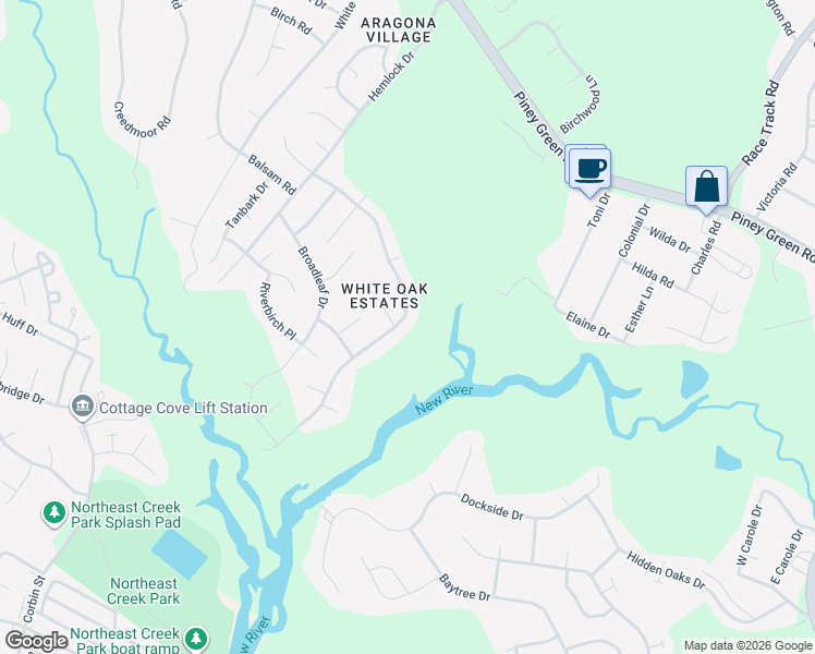 map of restaurants, bars, coffee shops, grocery stores, and more near 323 Jasmine Lane in Jacksonville
