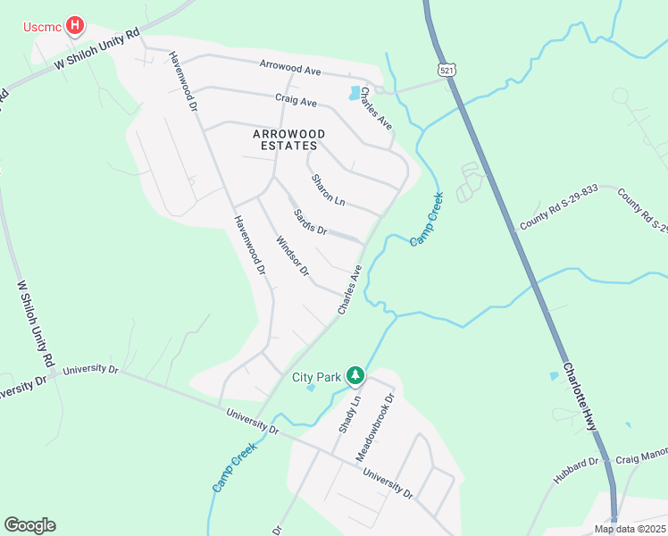 map of restaurants, bars, coffee shops, grocery stores, and more near 1815 Charles Avenue in Lancaster