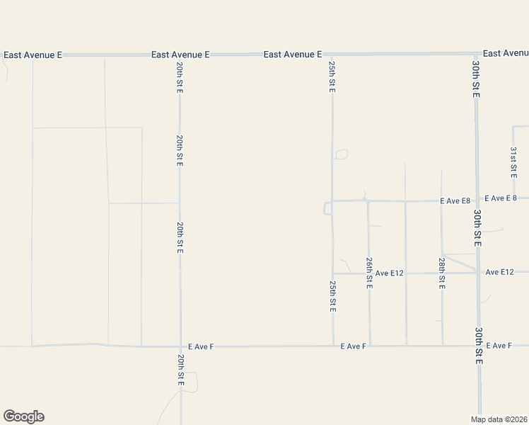 map of restaurants, bars, coffee shops, grocery stores, and more near 47890 25th Street East in Lancaster