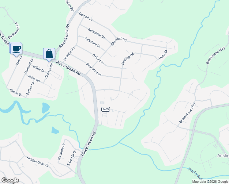 map of restaurants, bars, coffee shops, grocery stores, and more near 303 Walnut Creek Drive in Jacksonville