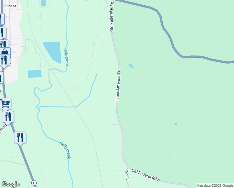 map of restaurants, bars, coffee shops, grocery stores, and more near 945 Old Federal Road South in Chatsworth