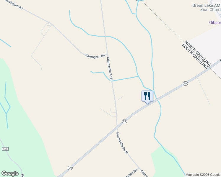 map of restaurants, bars, coffee shops, grocery stores, and more near 3135 Adamsville Road North in Bennettsville