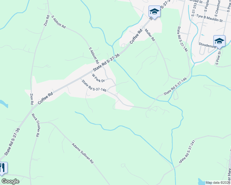 map of restaurants, bars, coffee shops, grocery stores, and more near 704 Campbell Town Road in Walhalla
