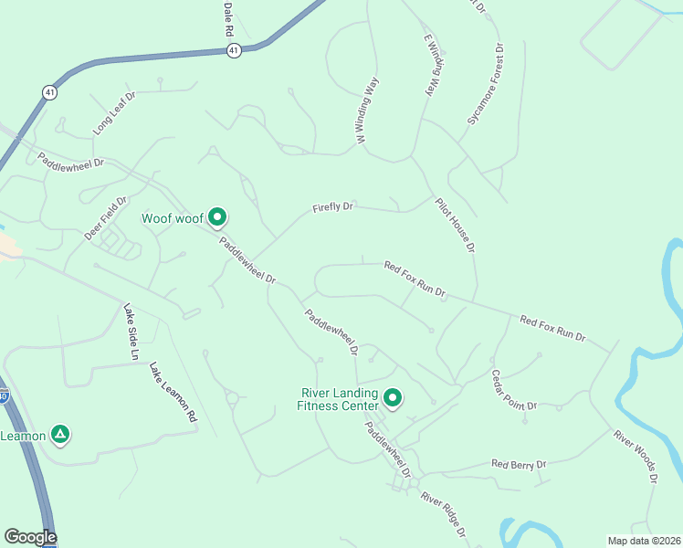 map of restaurants, bars, coffee shops, grocery stores, and more near 220 Red Fox Run Drive in Wallace