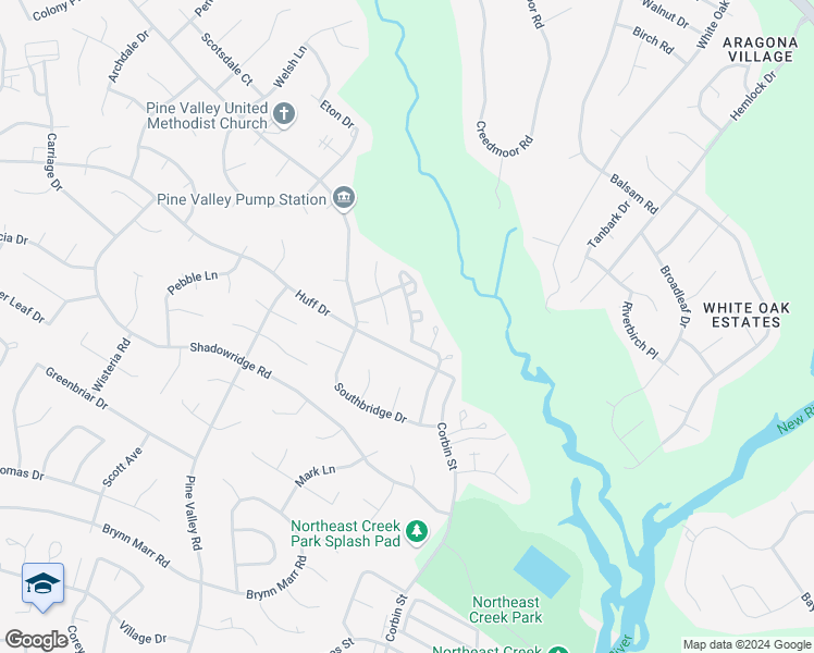 map of restaurants, bars, coffee shops, grocery stores, and more near 501 Timberlake Trail in Jacksonville