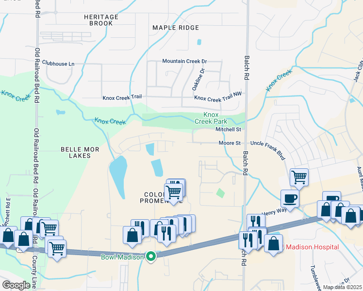map of restaurants, bars, coffee shops, grocery stores, and more near 224 Moore Street in Madison