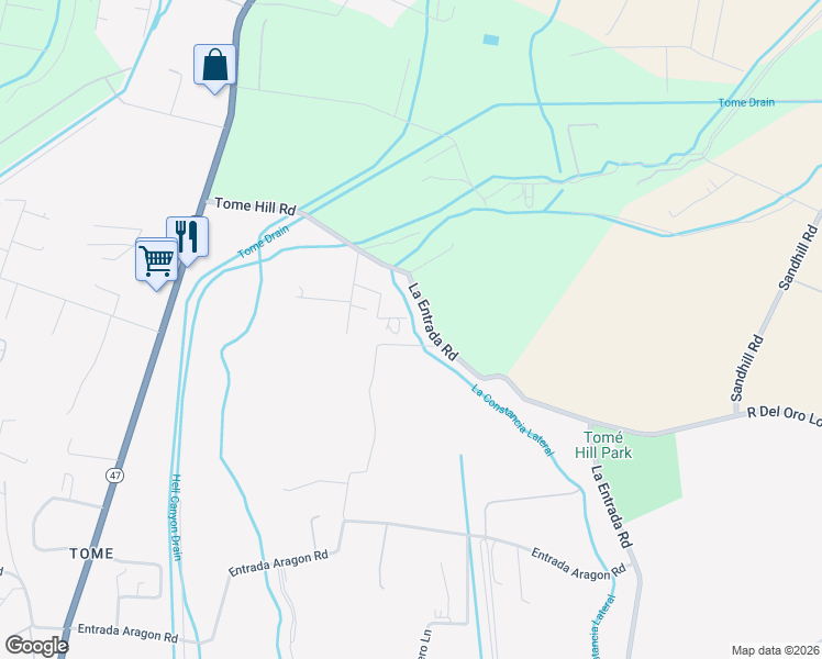 map of restaurants, bars, coffee shops, grocery stores, and more near 17 Keeney Lane in Los Lunas