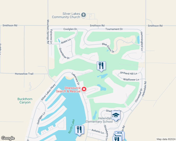 map of restaurants, bars, coffee shops, grocery stores, and more near in Helendale