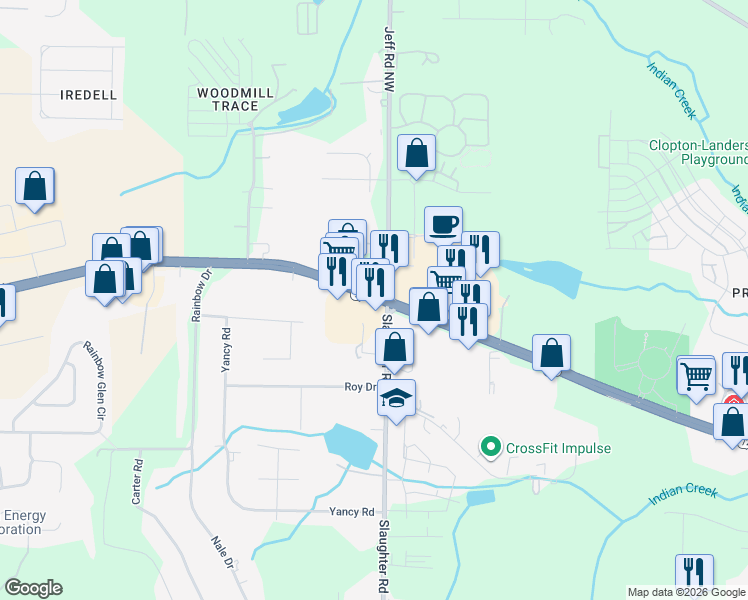 map of restaurants, bars, coffee shops, grocery stores, and more near 7143 U.S. 72 in Madison