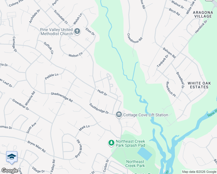 map of restaurants, bars, coffee shops, grocery stores, and more near 507 Timberlake Trail in Jacksonville