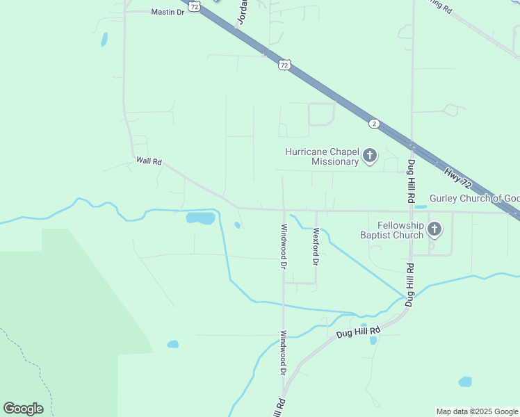 map of restaurants, bars, coffee shops, grocery stores, and more near 564 Wall Road in Huntsville