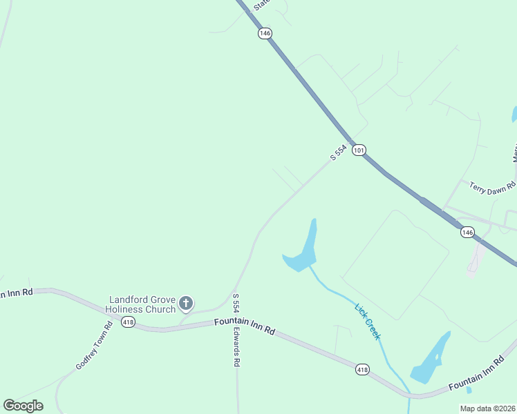 map of restaurants, bars, coffee shops, grocery stores, and more near 2060 Old Orchard Road in Woodruff