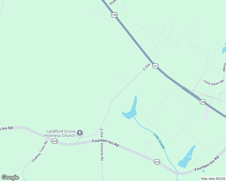 map of restaurants, bars, coffee shops, grocery stores, and more near 2060 Old Orchard Road in Woodruff