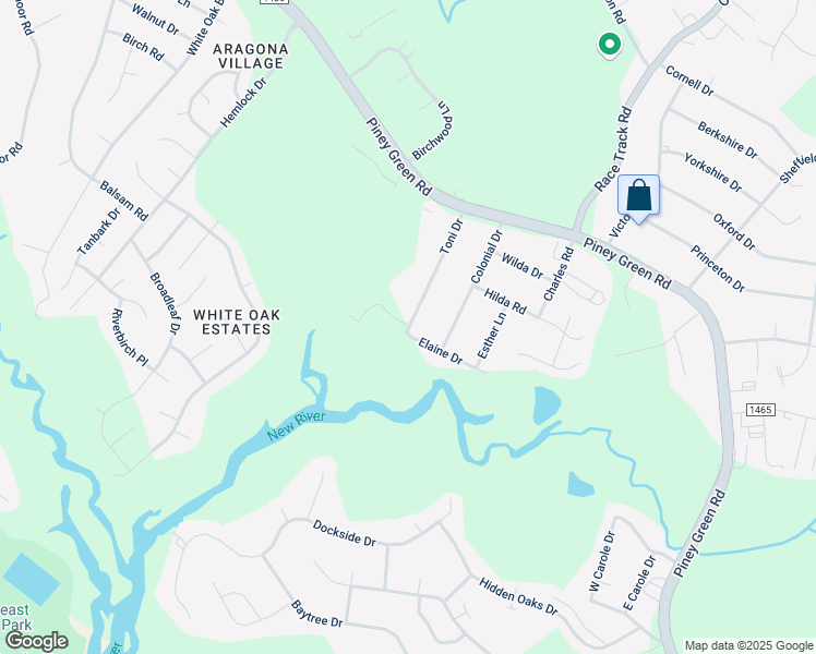 map of restaurants, bars, coffee shops, grocery stores, and more near 218 Toni Drive in Jacksonville