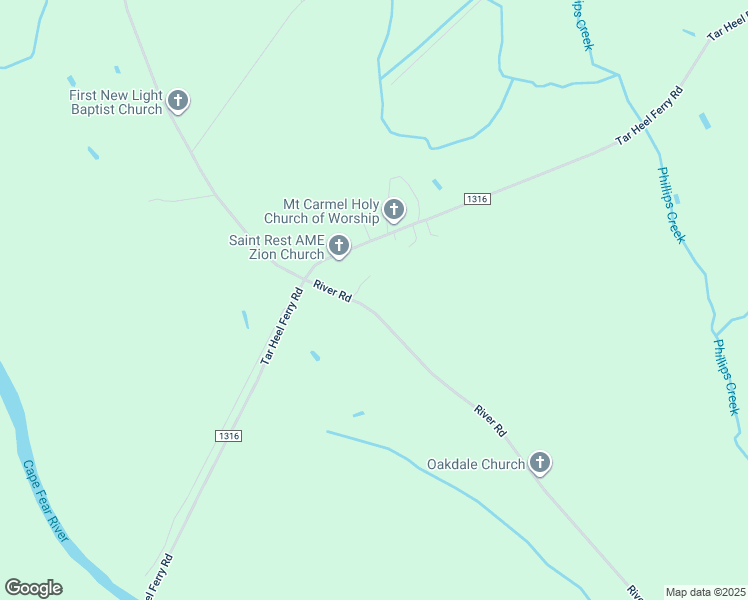map of restaurants, bars, coffee shops, grocery stores, and more near 4460 River Road in White Oak