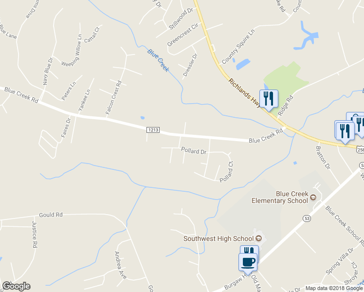 map of restaurants, bars, coffee shops, grocery stores, and more near 101 Pollard Dr in Jacksonville