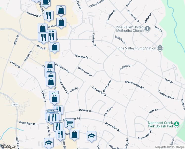 map of restaurants, bars, coffee shops, grocery stores, and more near 120 Silver Leaf Drive in Jacksonville