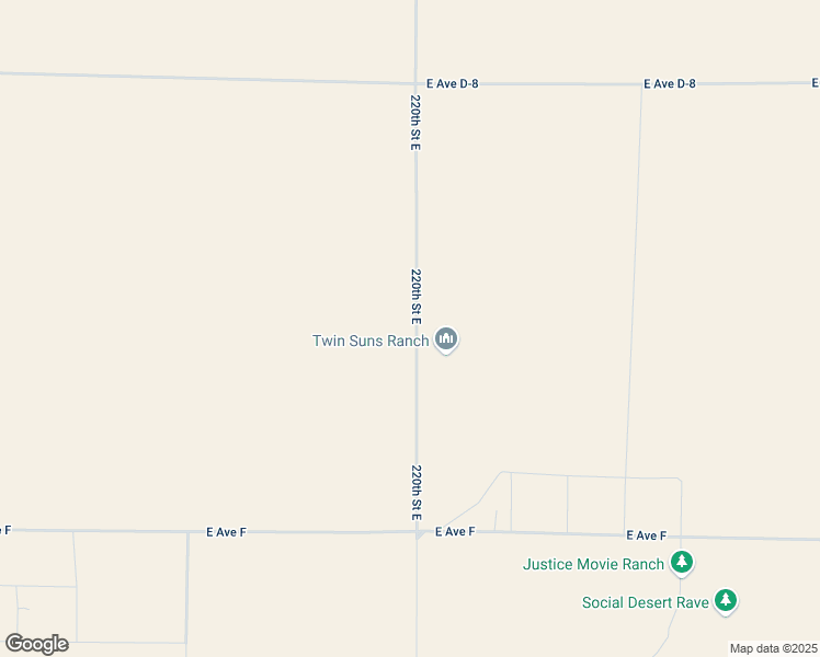 map of restaurants, bars, coffee shops, grocery stores, and more near East Avenue E8 in Lancaster