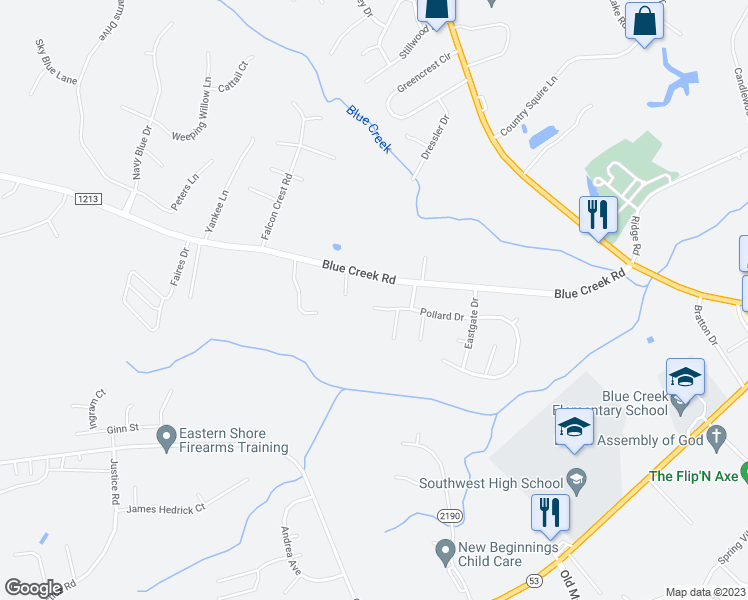 map of restaurants, bars, coffee shops, grocery stores, and more near 89 Pollard Drive in Jacksonville