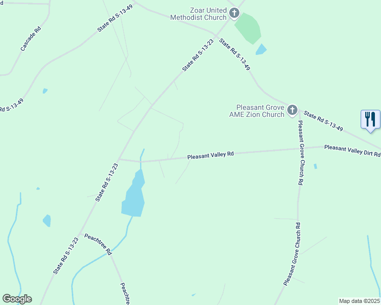 map of restaurants, bars, coffee shops, grocery stores, and more near 341 Pleasant Valley Road in Cheraw