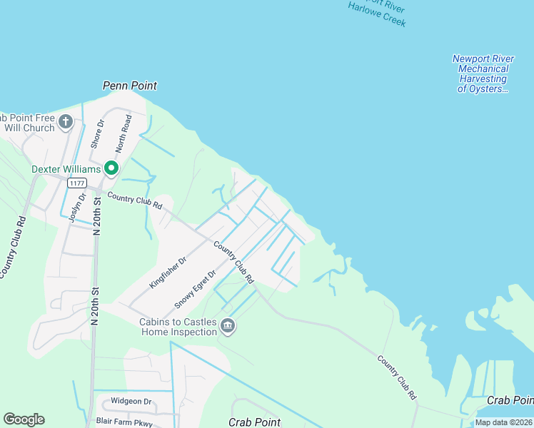 map of restaurants, bars, coffee shops, grocery stores, and more near 1605 River Bluff Rd in Morehead City