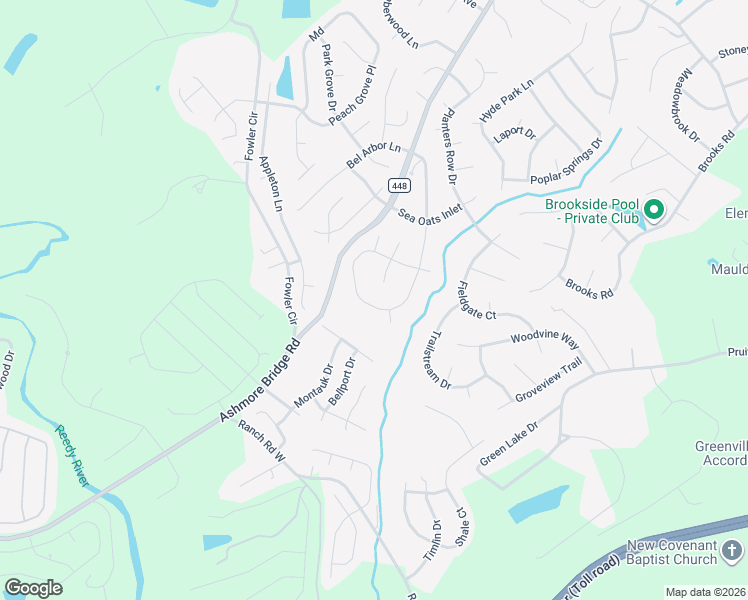 map of restaurants, bars, coffee shops, grocery stores, and more near 308 Marsh Creek Drive in Mauldin