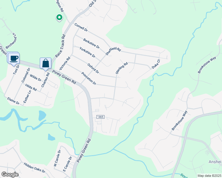 map of restaurants, bars, coffee shops, grocery stores, and more near 124 Princeton Drive in Jacksonville
