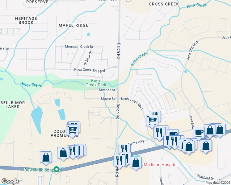 map of restaurants, bars, coffee shops, grocery stores, and more near 380 Mitchell Street in Madison
