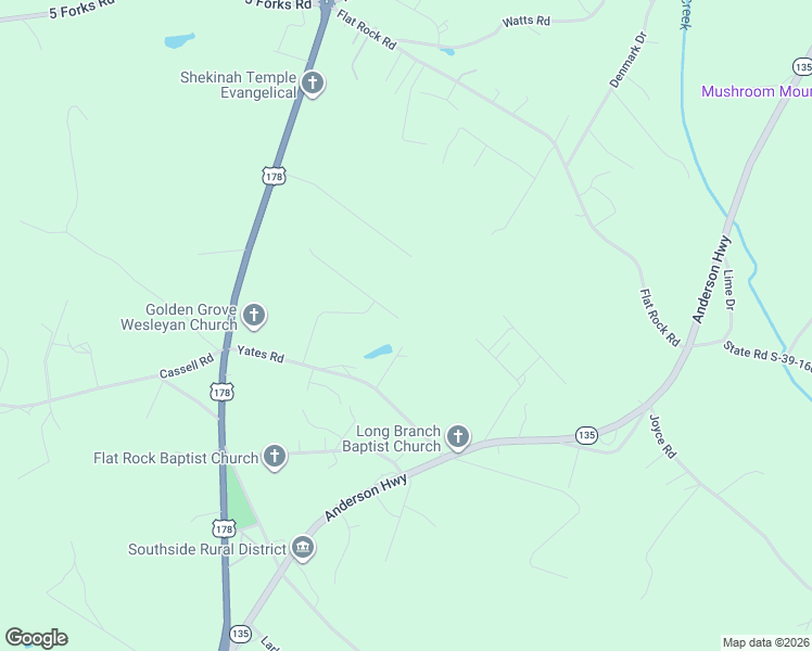 map of restaurants, bars, coffee shops, grocery stores, and more near 111 Brook Way in Liberty