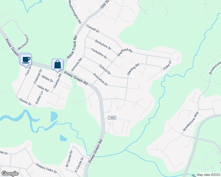 map of restaurants, bars, coffee shops, grocery stores, and more near 112 Princeton Drive in Jacksonville