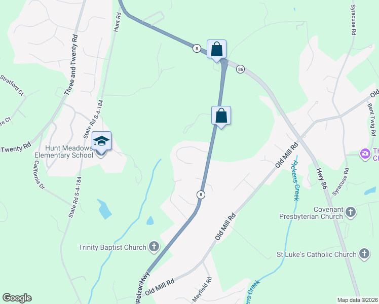 map of restaurants, bars, coffee shops, grocery stores, and more near 109 Deer Creek Court in Easley