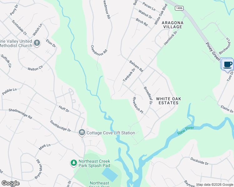 map of restaurants, bars, coffee shops, grocery stores, and more near 127 Tanbark Drive in Jacksonville