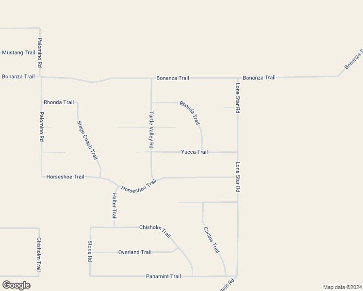 map of restaurants, bars, coffee shops, grocery stores, and more near Yucca Trail in San Bernardino County